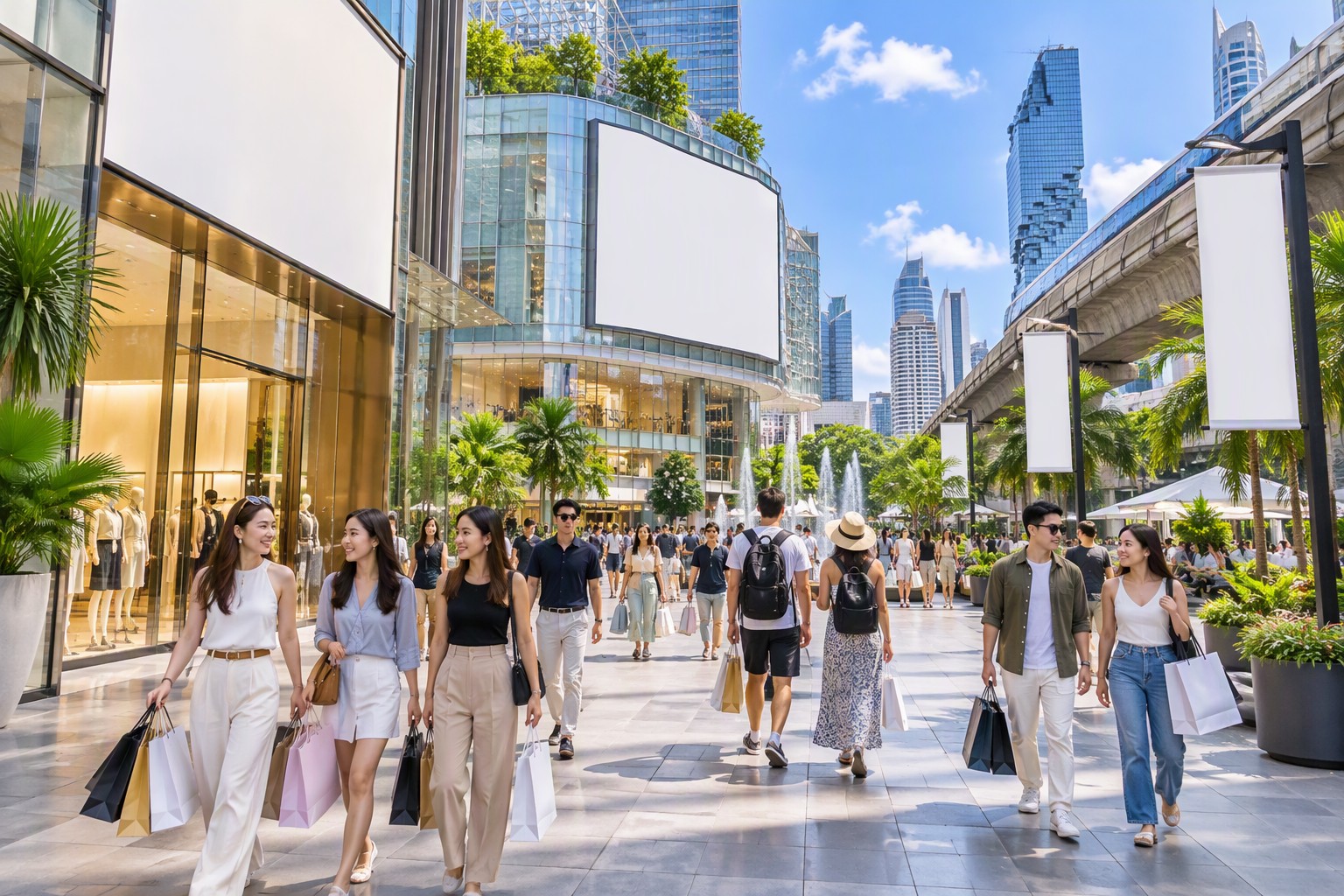 Bangkok retail and consumer commerce activity in Thailand